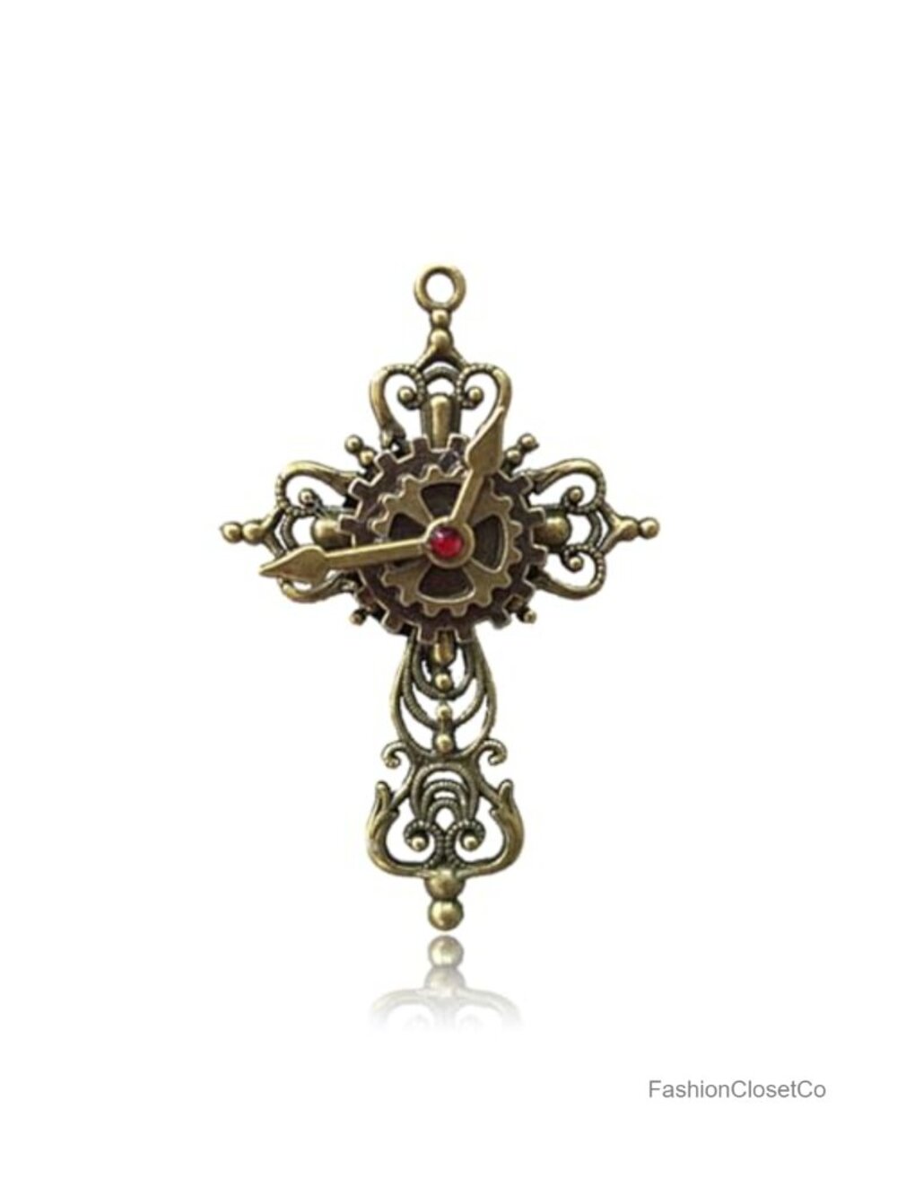 Vintage Steampunk Gear Brooch Pin Back Handmade Bronze